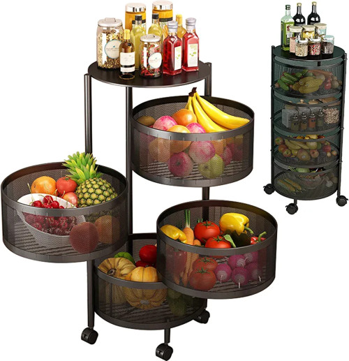4 Layer 360 Degree Rotating Shelf