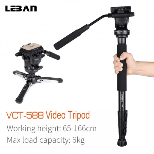 Yunteng VCT-588 Fluid Drag Head Camera Monopod and Tripod