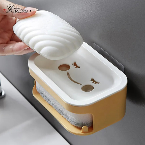 Wall Mounted Double Layer Soap Holder