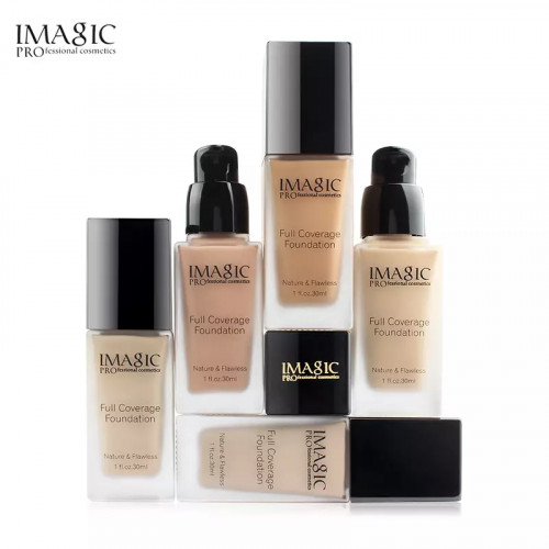 IMAGIC Liquid Foundation Cream- Full Coverage Concealer Face Base Makeup Oil-control