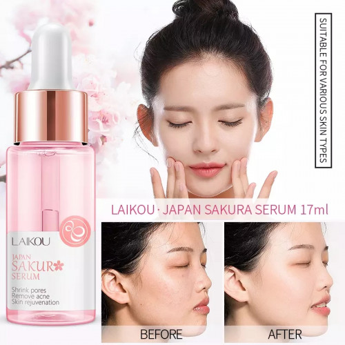 Laikou Sakura Serum shrink pores, remove acne, moisturize and nourish hyaluronic acid