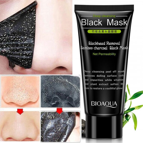 BIOAQUA blackhead Removal Bamboo charcoal black mask cream 60g*1