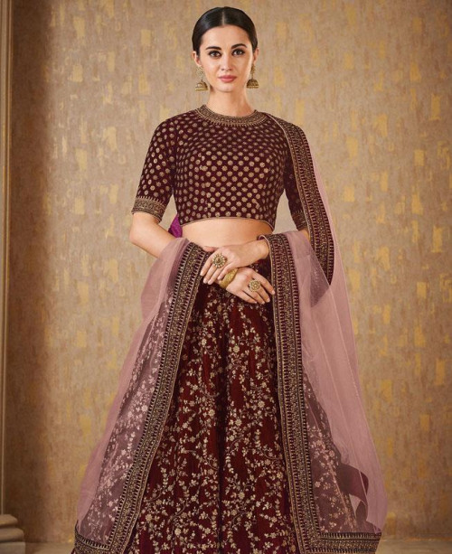 Maroon Bridal Lehenga Choli