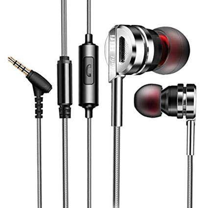 QKZ DM9 Zinc Alloy HiFi Metal In Ear Earphones - Black