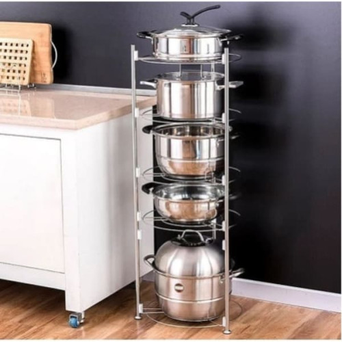 Stainless Steel 5 Layer Kitchen Pot Rack