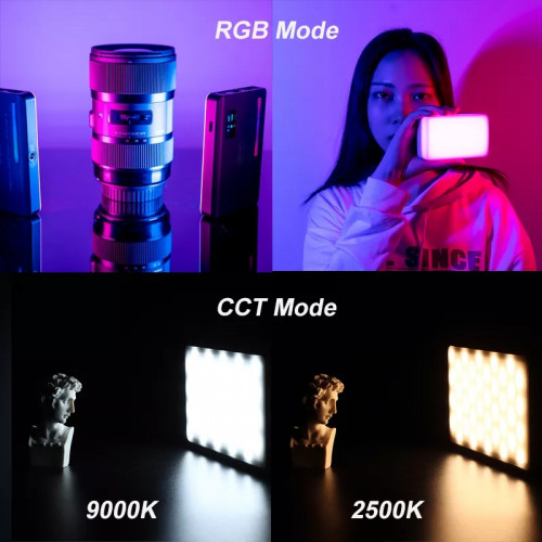 Ulanzi VIJIM VL120 RGB Video Light LED Camera Light Full Color 3100mAh Dimmable 2500K-9000K Bi-Color Panel Light Studio Lamp