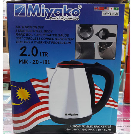 Miyako Cordless Electric Kettle MJK-20-IBL - 2 Lt.