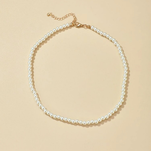 Faux Pearl Beaded Necklace