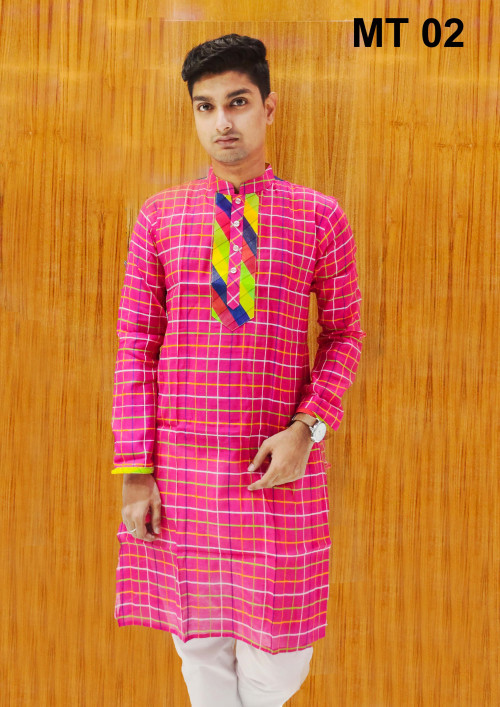 Half Silk Stitched Panjabi For Men
