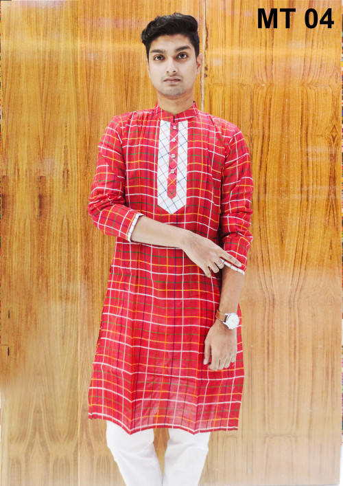 Half Silk Stitched Panjabi For Men