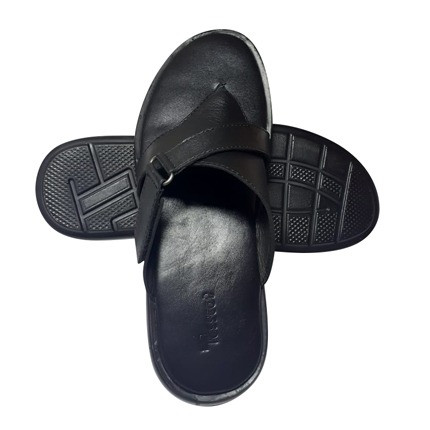 Men's Leather Sandals Black (T-SS0821-M02-SCR010-1)