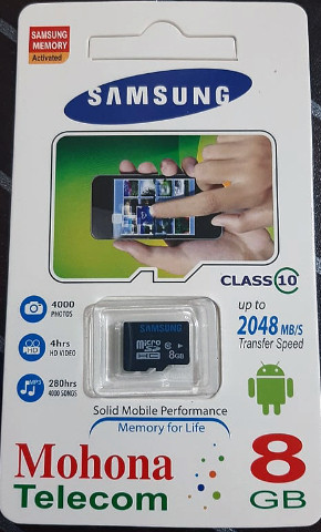 Samsung 8GB Micro SD Memory Card Class 10 - Black