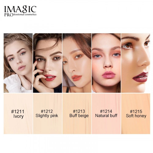 IMAGIC Liquid Foundation Cream- Full Coverage Concealer Face Base Makeup Oil-control