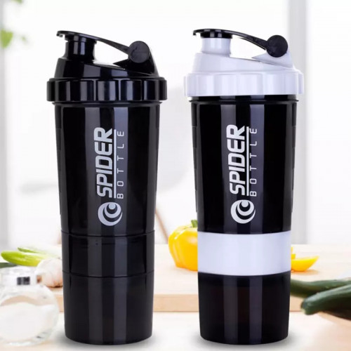 600ml Plastic Useful Sport Gym Protein Powder Shaker Mixer Cup Bottles
