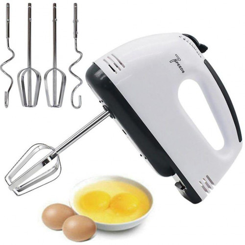 Scarlett Electric 7 Speed Hand Mixer with 4 Pieces Stainless Blender, Bitter for Cake/Cream Mix, Food Blender, 
