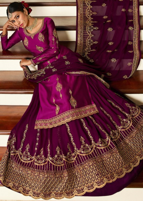 Magenta Zubeda Yuganta Lehenga Kameez