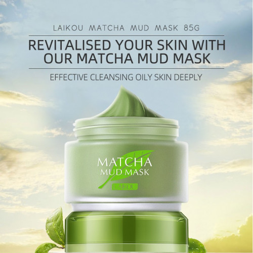 Laiko Matcha Mud Face Treatment Mask 85g Clean pores Mask for the Face Moisturizing