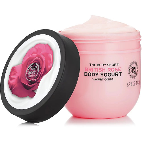 The Body Shop British Rose Body Yogurt is a lightweight