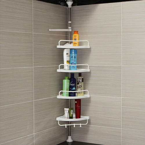 Multi-Corner Bathroom Shelf | 4 Tier Adjustable Telescopic Bathroom Corner