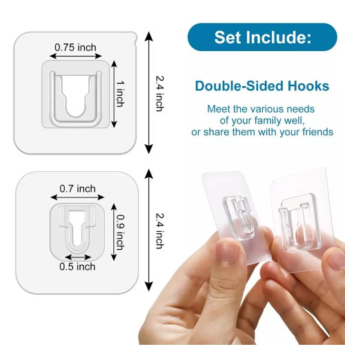 5pcs Powerful Magic Sticker Double-Sided Wall Hooks