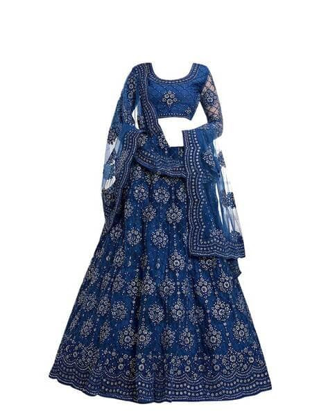 Royal Blue Wedding Lehenga Choli