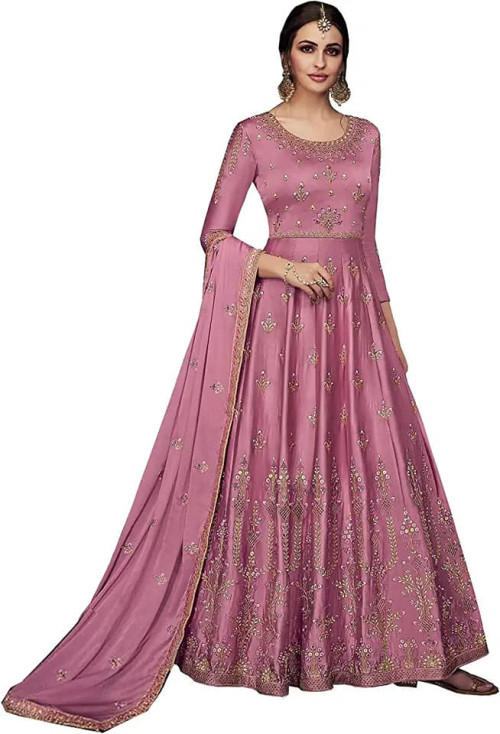 Pink Anarkali Gown