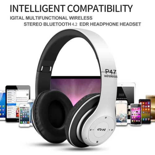 Wireless Bluetooth Headphone With SD Card Slot P47