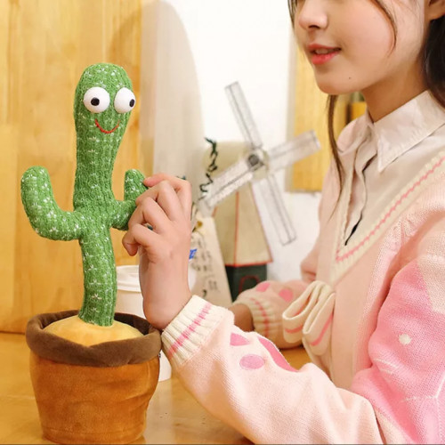 Cactus Plush Toy  Dancing Cactus Luminous Recording Learning Speak Early Childhood