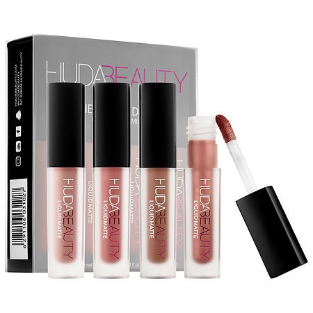 HUDA BEAUTY Liquid Matte Lip Color - Brown Edition (Set of 4)
