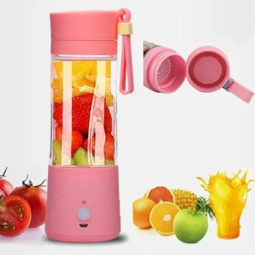 Portable Rechargeable Smoothie Blender And Power Bank - Pink