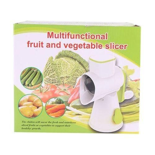 Plastic With Stainless Steel Fruit And Vegetable Slicer - White