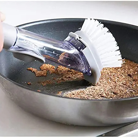 Automatically Adding Detergent Sponge Brush Wash Tool Kitchen Cleaning Brush Long Handle 
