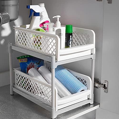 Portable 2 Tier Basket Drawers