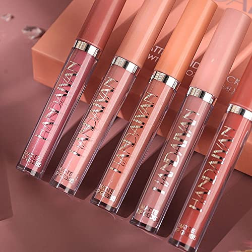 6Pcs/Set Sexy Liquid Lipstick Waterproof Long Lasting Moist Lip