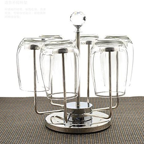 Stainless Steel Glass Stand - Silver