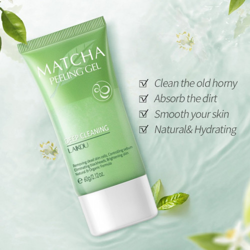 NEW LAIKOU Matcha Exfoliating Peeling Gel Facial Scrub Moisturizing Whitening Nourishing Repair Scrubs Face Cream Skin Care