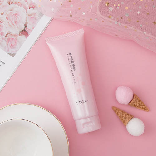 LAIKOU Japan Sakura Foam Cleanser Cherry Blossoms Face Wash Oil Control Brightening Skin Care 