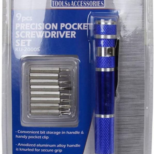 9 in 1 Precision Pocket Screwdriver Set