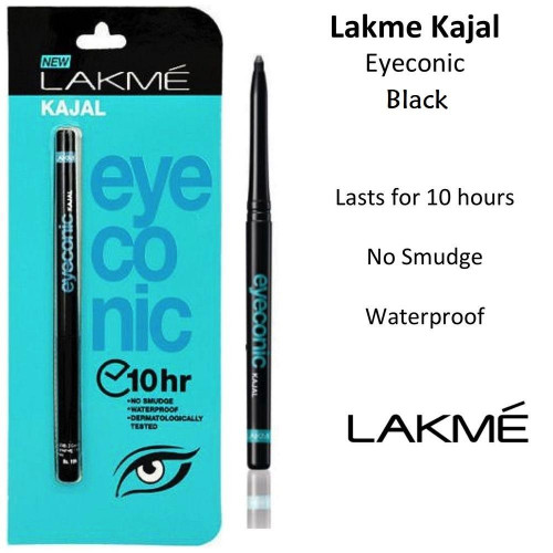 Lakme Eyeconic Kajal Twin, Deep Black 0.35 g