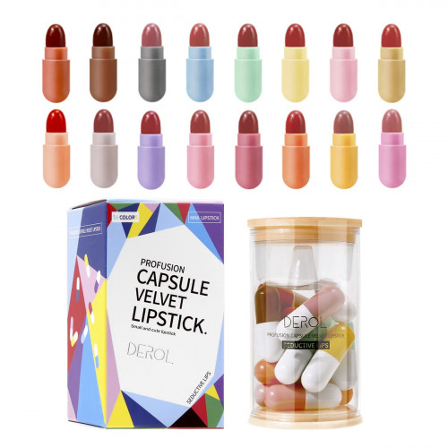 KUSSLIPPE Mini Lipstick Set, Capsule Matte Lipstick, 