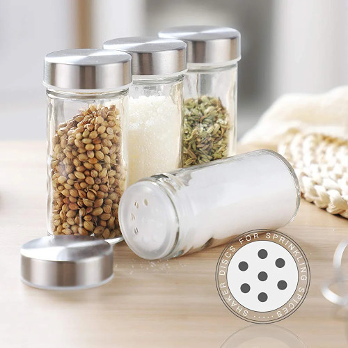 20 pc rotating glass spice jar