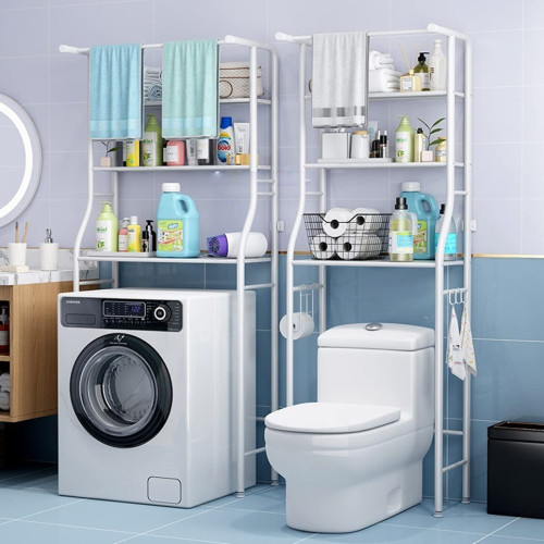 Over Toilet Washing Machine Storage Rack