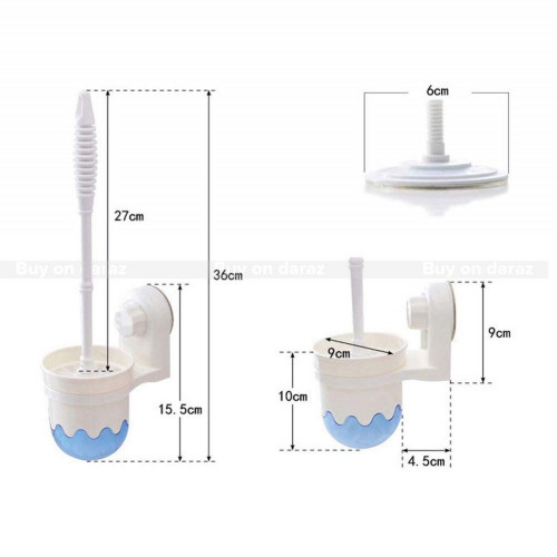 14 Inch TOILET BRUSH HOLDER MAGIC SUCTION CUP