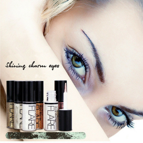 Waterproof Liquid Glitter Eyeliner Shimmer Pigment Shiny Silver Pink Blue Gold Metallic Eye Liner Cosmetics