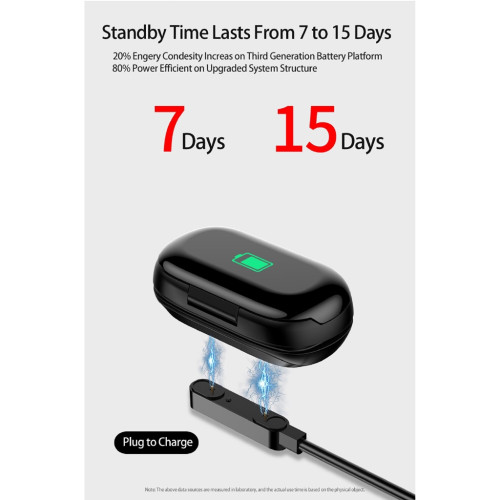 2 In 1 Lemfo M1 Wireless Bluetooth Earphone Sport Watch Wristband