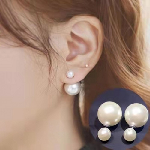 Korean Fashion Temperament Pearl Earrings Size Double-sided Pearl Earrings All-match