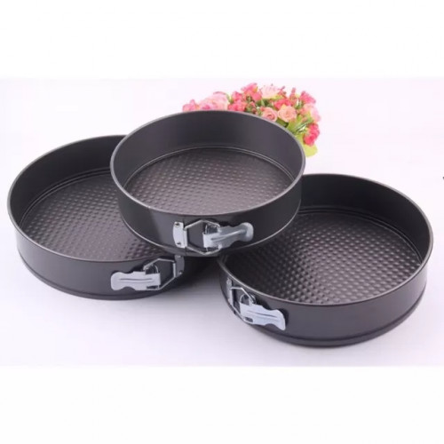 3 Pcs Set of Round Shaped Non Stick Oven Baking Trays (18, 20 and 22cm) Metal Cake Baking Pans Cake Mold Bakeware Baking Tools