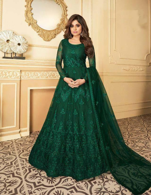 Green Anarkali Suit