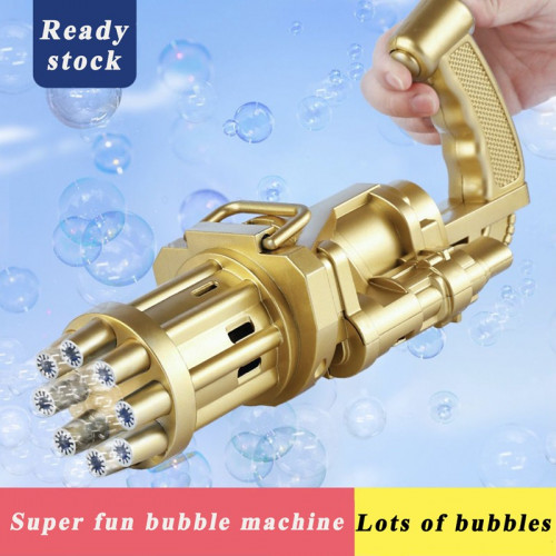 Electric Automatic Gatling Bubble Gun for Children Outdoor Toys
