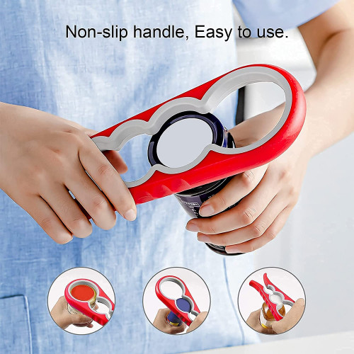 Jar Opener Kit, Multi Function Jar Opener Gripper for Weak Hands,